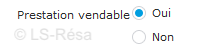 Prestations vendable
